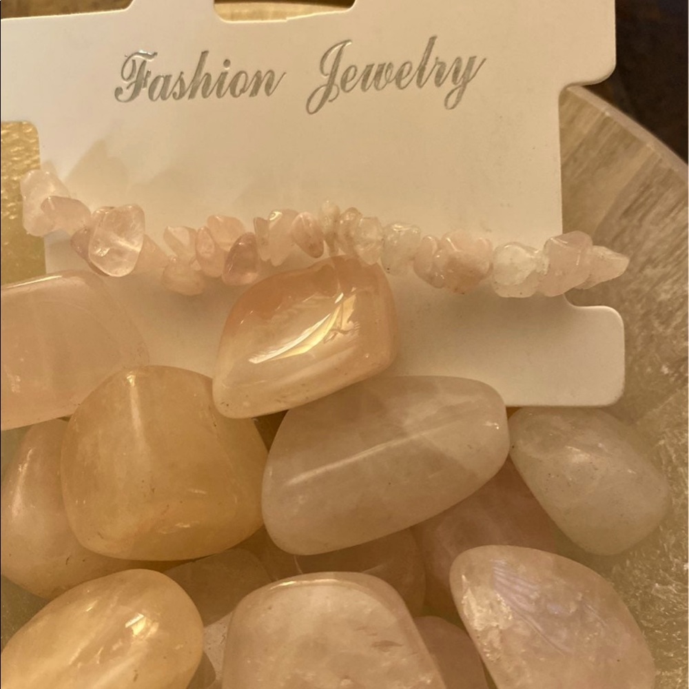 Rose quartz crystal bracelet